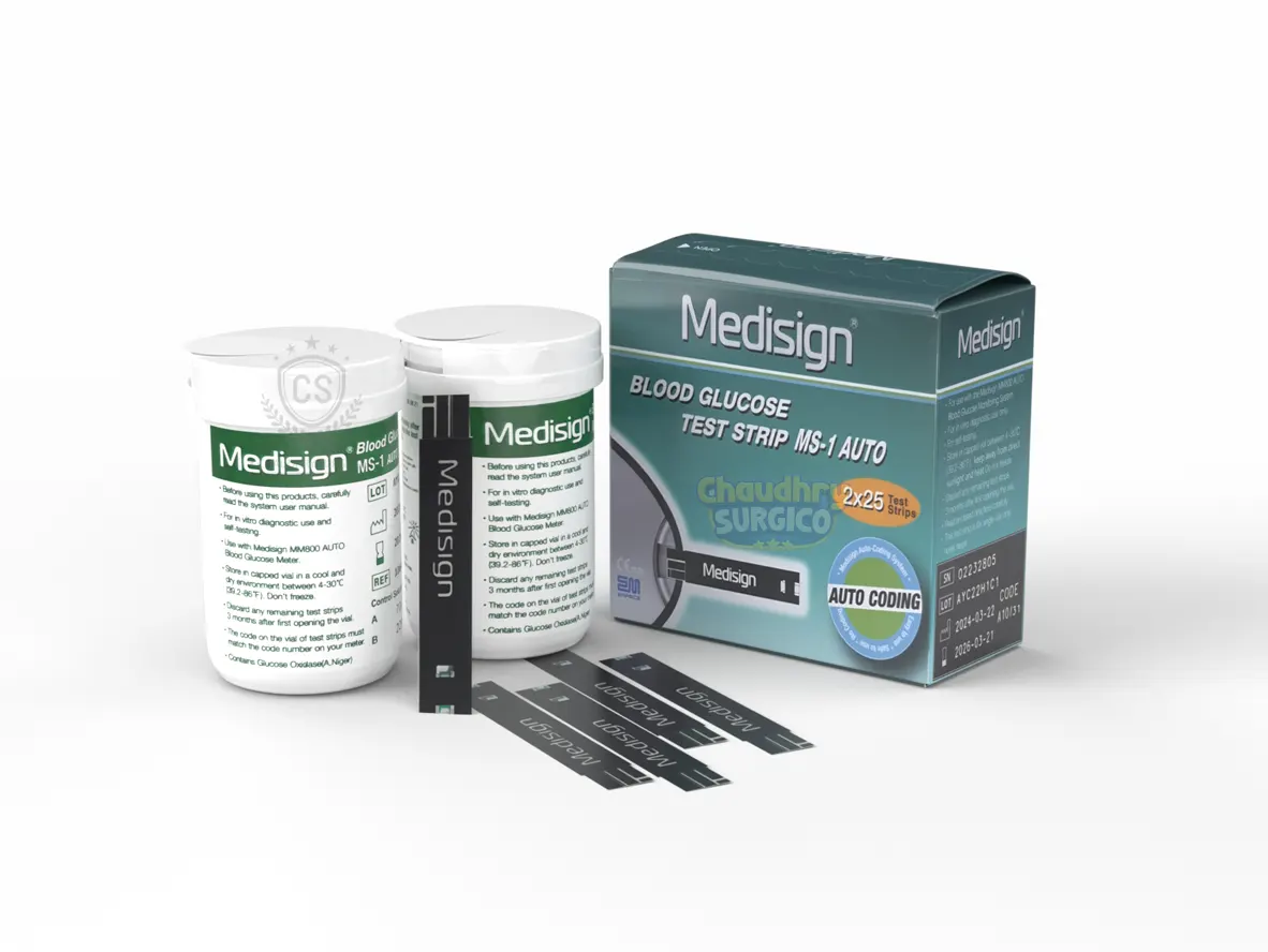 Glucometer Medisign Strips 50 Pack MM800
